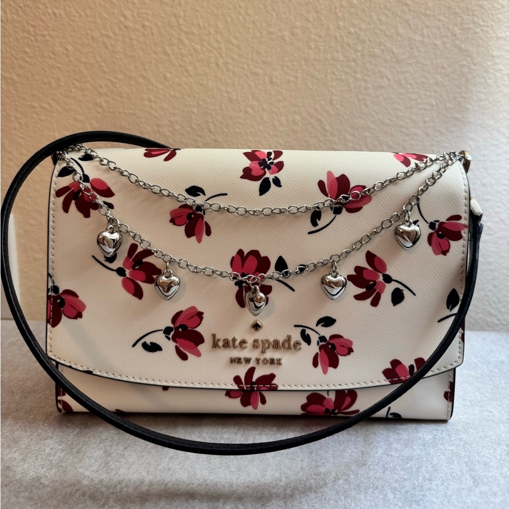 Silver Heart Double Accent Bag Chain (CHAIN ONLY)